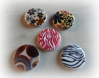 5 round beads shell beads - 5 differents models