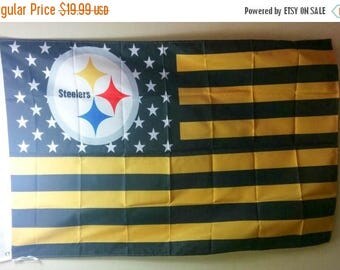 PRE-SEASON SALE 30% Off Pittsburgh Steelers, Steelers Nation Flag or Banner 3' x 5'
