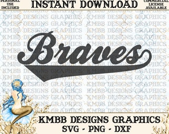 Instant Download - Personal Use - Braves SVG PNG DXF - Cut cutting cutter File svg files Shirt Cup Mug Designs Wall Art