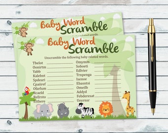 Baby & Co. Word Scramble Game Baby Shower Printable Game