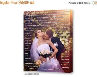 Summer SALE Wedding Canvas Gift, First Dance Lyrics, Canvas Art, Canvas quotes, Wedding vows, wedding sign, wedding anniversary gift for him