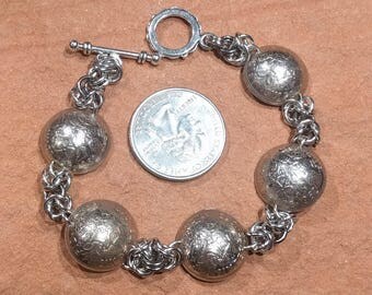 Shenandoah Chainmaille Bracelet Handmade Sterling Silver 925