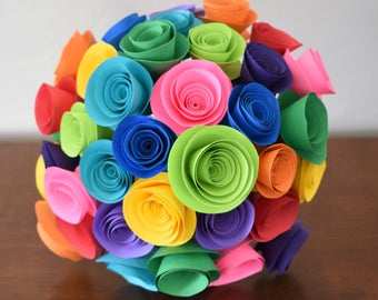 Colorful Wedding Bouquet, Bright Summer Wedding Flowers