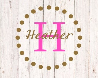Vinyl Name Decal, Custom Yeti Tumbler Decal for Women, Yeti Cup Decal, Vinyl Monogram Decal, Monogram Car Decal