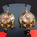 Indian Meenakari Jhumka/Handmade Dangling Earrings , Wire Wrapped Jhumka Earrings Meenakari Jewelry