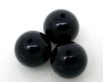 4 agate 10MM black onyx bead