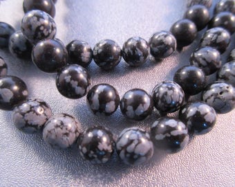 thumbnail interactive-video image 1 of Natural 4/6/8/10mm Black Rainbow Eye Obsidian Gemstone Round Loose Beads AAA - Glossy Finish 1 of 6