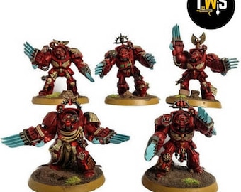 Warhammer 40k Blood Angels Terminator Assault Squad, Commissioned Painting Services