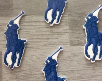 1 CABOCHON blue horse APPLIQUE