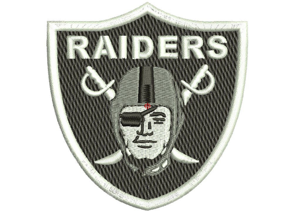 Embroidery Design 3 in 1 Oakland Raiders FOOTBALL LOGO 4 sizes