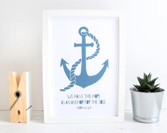 Anchor print | Etsy