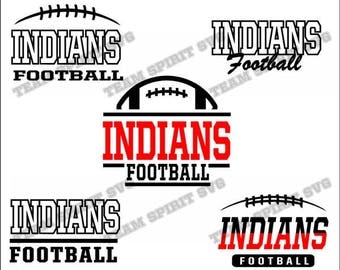 Indians Football Bundle Download Files - SVG, DXF, EPS, Silhouette Studio, Vinyl Files, Digital Cut Files -Use with Cricut and Silhouette