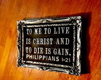 Bible Verse wall plaque / desk Ornament / paperweight