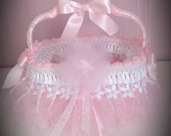 Basket or tidy shabby chic romantic