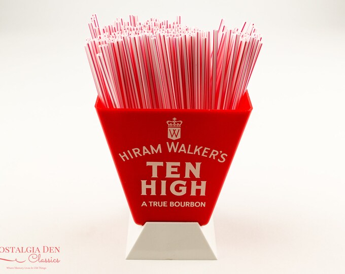 Miram Walker's Ten High Bourbon |Swizzle Stick Holder | Vintage Barware