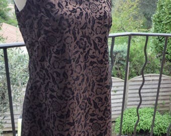 Copper brown short dress black designs