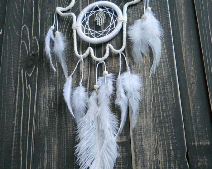 Large dream catcher Hamsa white Discout Dreamcatcher hand of God dream catcher hamsa necklace hamsa dreamcatcher jewelry hamsa decor khamsa