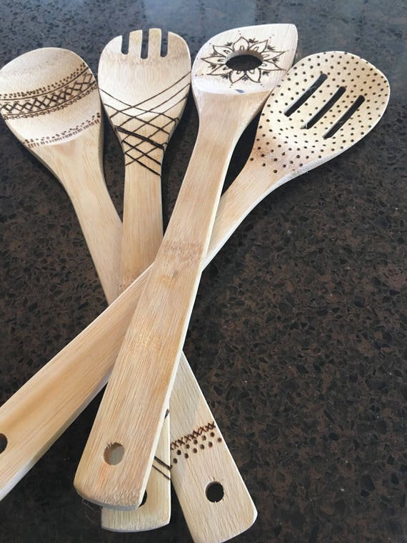 Wooden spoons pyrography wooden spoons custom wooden spoons