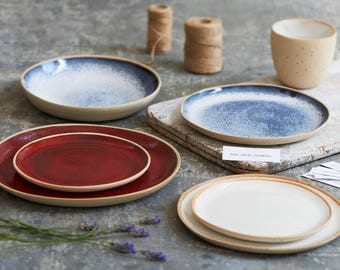 Staffordshire clay ceramic plates