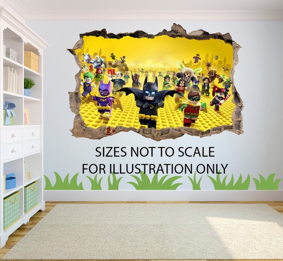 Lego Batman Movie 3D Effect Graphic Wall Vinyl Sticker Decal