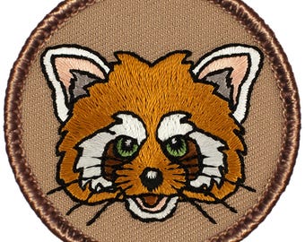 Red Panda Patch (833) 2 Inch Diameter Embroidered Patch