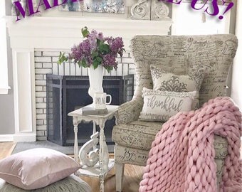 Chunky Knit Blanket, Chunky Knit Throw Blanket, Chunky Knit Throw, Chunky Knit Blanket, Arm Knit Blanket, Merino Wool Chunky Knit Throw