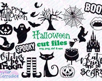 Halloween svg bundle, halloween svgs, halloween dxf files, halloween svg files, halloween vector graphics, halloween silhouette files