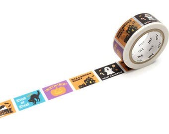Halloween Label Washi Tape, MT Masking Tape, Halloween Stickers, Planner Accessories, Journal Supplies, Kids Halloween, Craft Supplies