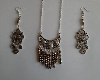 Cappadocia with bicycle ornament Silver and brown tone