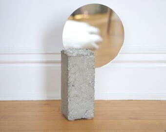 Concrete Sculpture / Decor / Concrete / Beton / Design / Industrial / Mirror / Minimalistic Piece