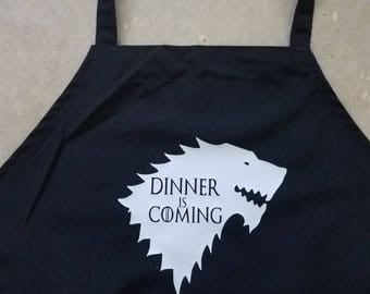 Game of Thrones Inspired Apron, Dinner is Coming Apron, Jon Snow, Tyrion Lannister, You Know Nothing, Game of Thrones Kitchen