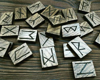 Runes Vinyl CAR DECAL Set Of 24 Runes Elder Futhark Pagan