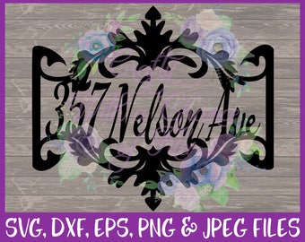 Flourish SVG Mailbox Monogram SVG Address SVG Street Address Svg Mailbox Numbers Svg Monogram Svg Mail Svg Eps Png Dxf Jpg Digital Download