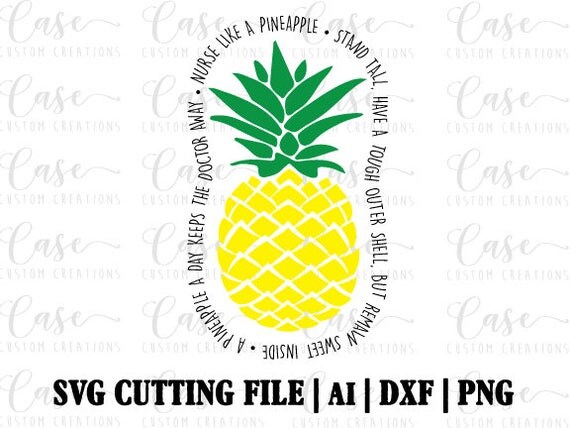 Download Nurse Like A Pineapple SVG Cutting File Ai Dxf and PNG