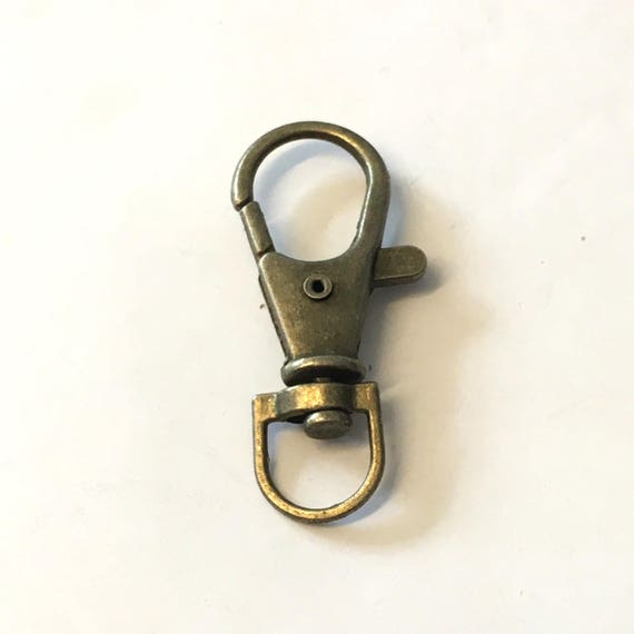 10 bronze metal swivel clips bronze lobster clips bronze