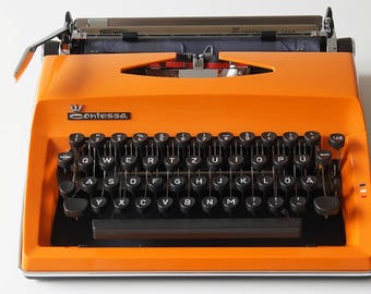 Orange typewriter | Etsy