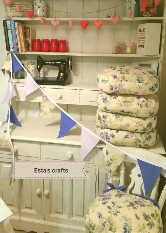 Seat cushions SHABBY CHIC Chair cushions Pads Dining set with