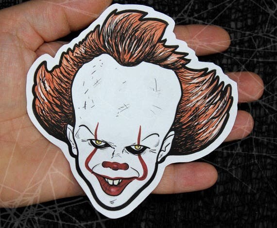 Pennywise-IT 2017-Stephen King Inspired Large Paper Sticker