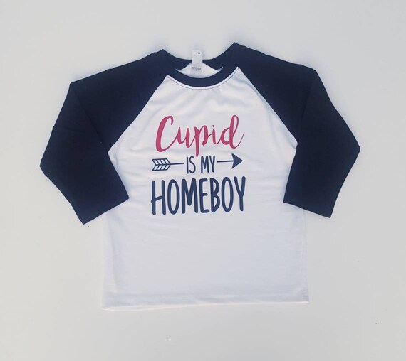 Download Cupid is My Homeboy Raglan Valentine's Day Shirt for boys