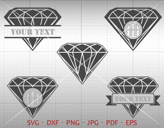 Download Diamond SVG Diamond Monogram SVG Diamond Clipart Vector DXF