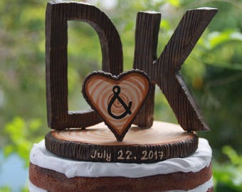 Letter D K Cake Topper Rustic Wedding Letter D K Cake Topper Rustic Wedding