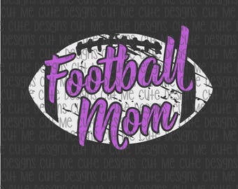 SVG DXF PNG cut file cricut silhouette cameo scrap booking Football Mom Distressed