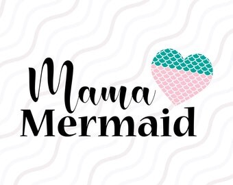 Mama mermaid svg | Etsy