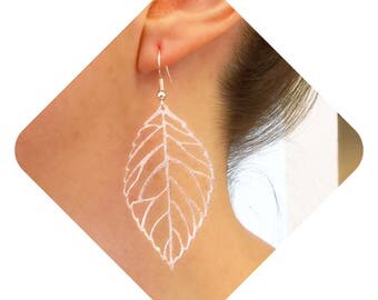 Rose Gold Delicate Leaf Earrings
