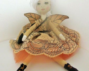 cloth doll , rag doll , fairy doll , ooak doll , ooak cloth doll