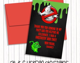 Ghostbuster Thank you cards