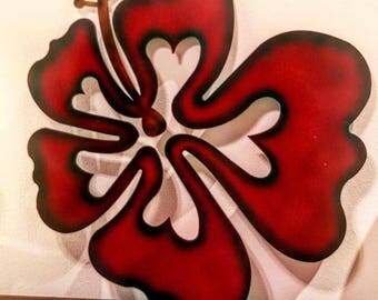 Metal Hibiscus Wall Art, hibiscus wall decor, aloha decor, hawaiian wall art, hawaiian art, flower wall hanging, Metal wall art, metal art,