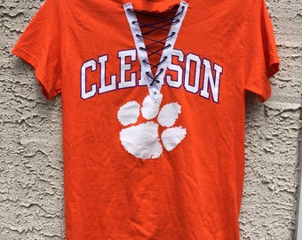 Clemson University Lace up tee