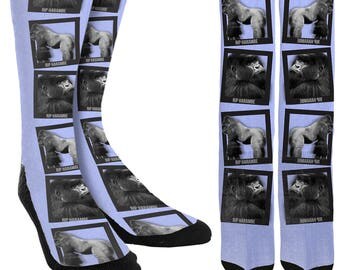RIP Harambe Crew Socks - RIP Harambe Socks - Unique Socks - Novelty Socks - 100% Comfort - FREE Shipping