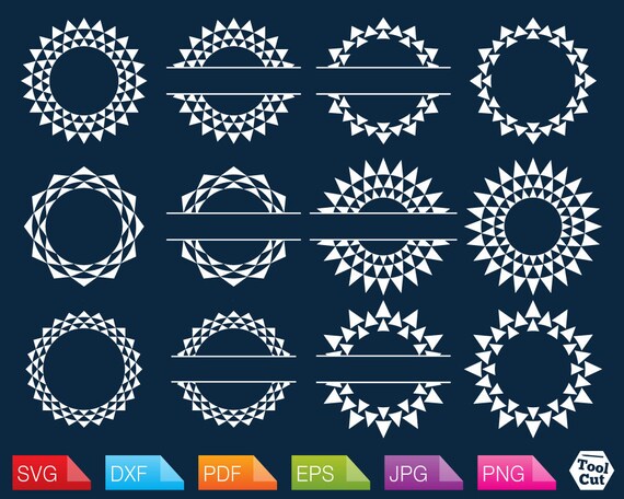 Download Triangles Circle Monogram Frames Svg Geometric Design ...